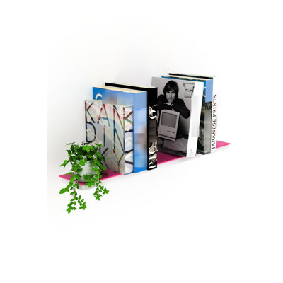 Tablette murale rose en bois rose, 26,7 po de profondeur, 4,07 de largeur, 8,11 de hauteur, nickel rosé