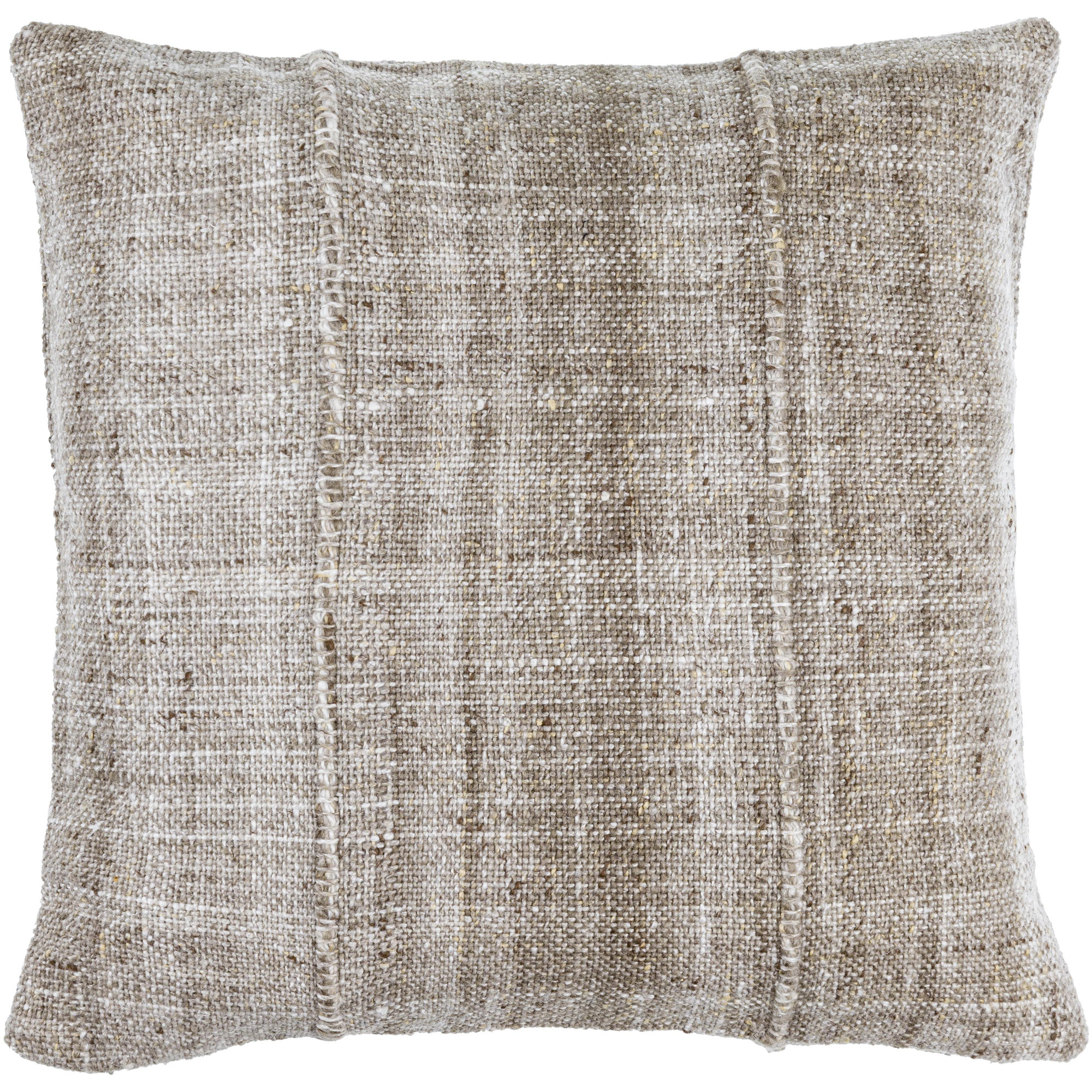 Zeppelin Recycled PET Yarn Throw Pillow, Polyester/Polyfill, 22"H x 22"W, Khaki