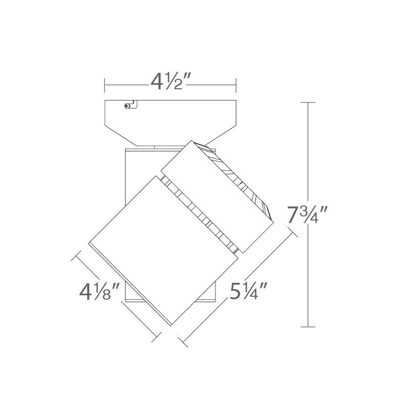 Projecteur directionnel à 1 lumière DEL, Inondation - rayon de 55 degrés, IRC 85 / 2700K, Noir