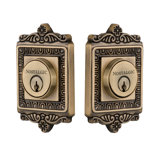 Nostalgic Warehouse Egg & Dart Plate Double Cylinder Deadbolt