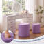 Tabouret de coiffeuse rond avec rangement ， Ensemble de deux pièces (grand et petit)-133284049