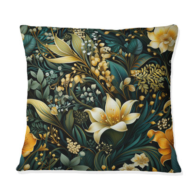 Motif botanique contemporain motif cachemire contemporain - Récif de corail abstrait multicolore azur - Coussin décoratif