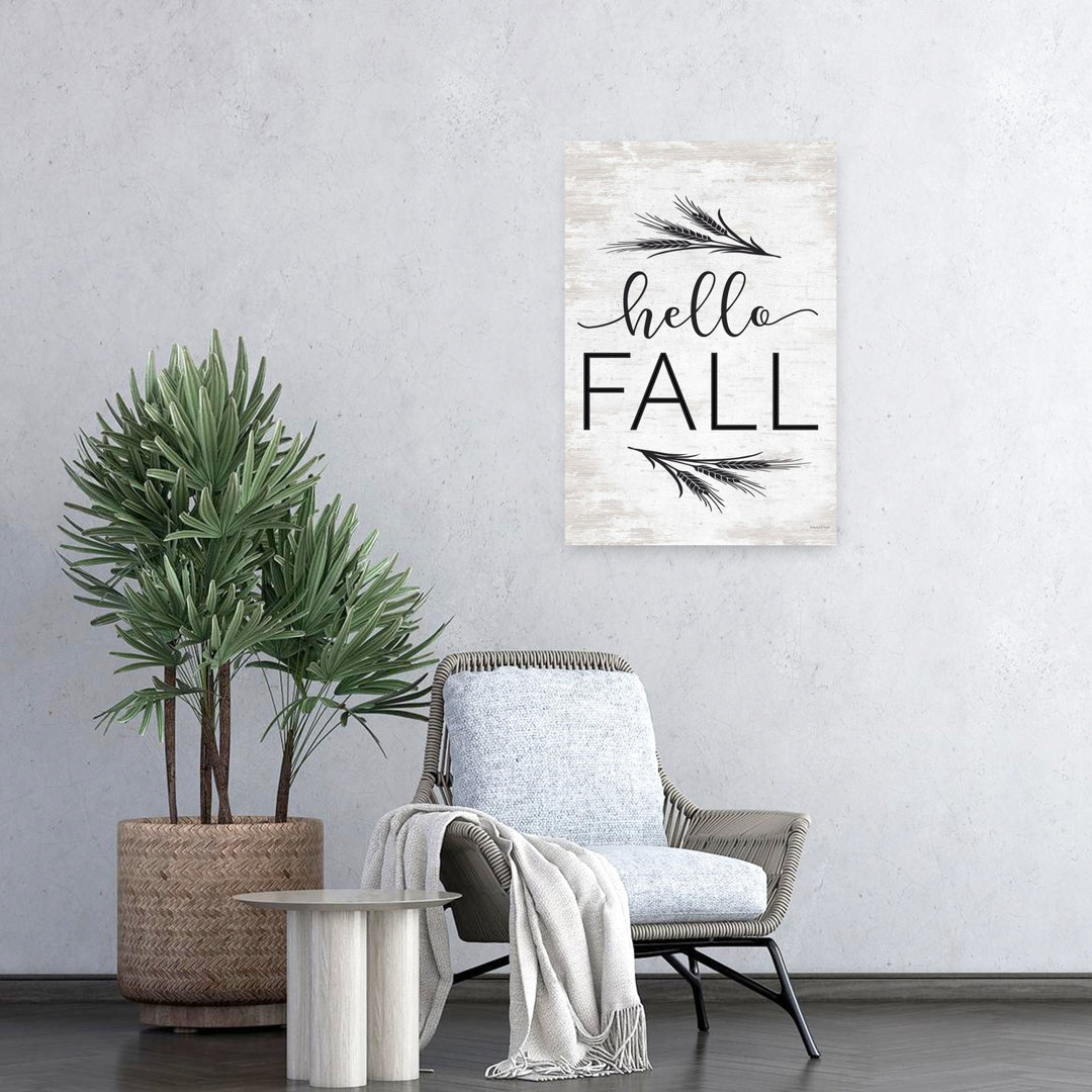 Hello Fall Abstract Contemporary Wall Art Print