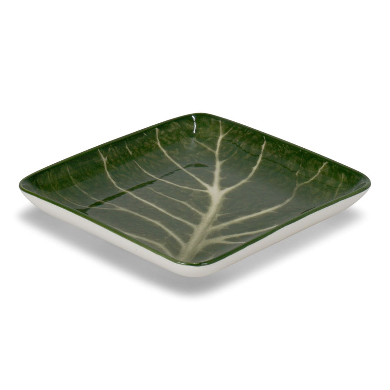 Winston Porter Ramvir Porcelain Serving Dish, Green