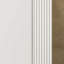 Meuble-lavabo mural polyvalent 36 po avec lavabo en céramique 36 po, portes flottantes à poignée libre et 2 tablettes latérales ouvertes, grand espace de rangement