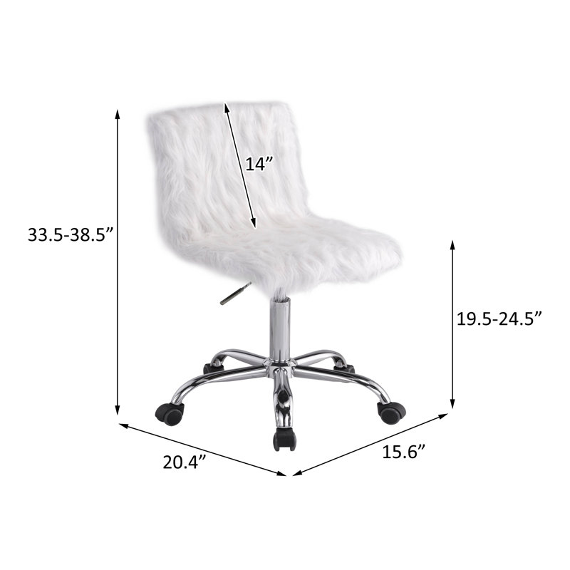 Chaise de travail Adelino, Chrome