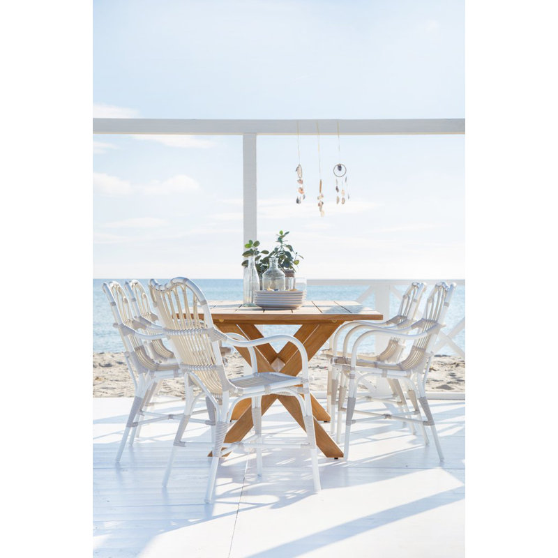 Margret Outdoor Dining Armchair, Dove White