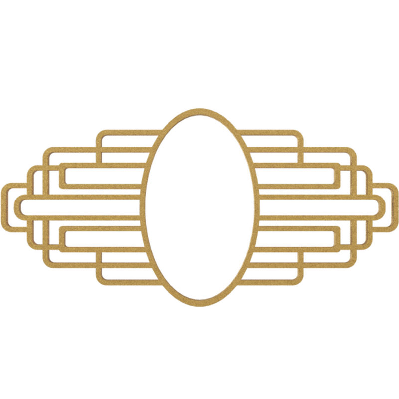 Médaillon de plafond en PVC Elizabeth, Or, H 17 po x l 34 po x P 1 po