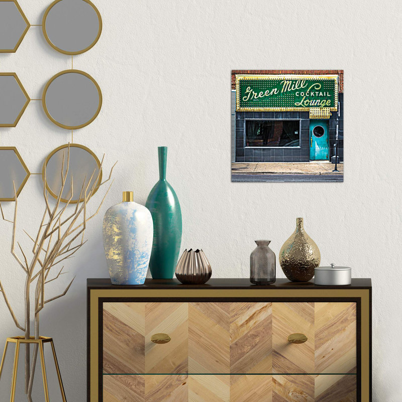 Green Mill Cocktail Lounge - Wrapped Canvas Print, 45.72 cm H x 45.72 cm W x 1.91 cm D