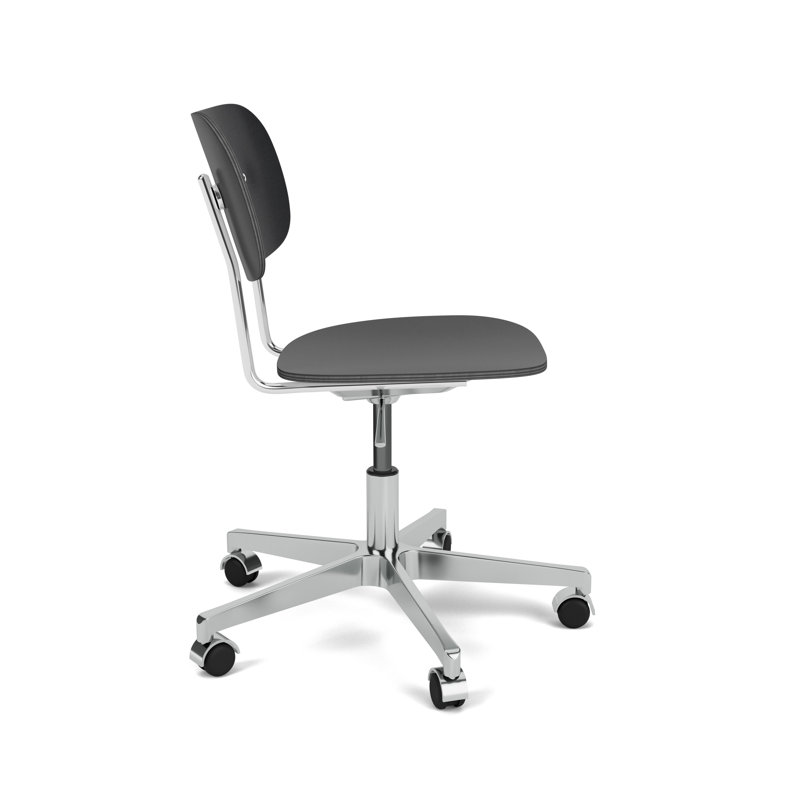 Co Swivel Task Chair, Black Oak/Silver
