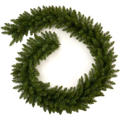 Guirlande de Noël 9 pi avec 70 lumières DEL, guirlande de Noël à piles pour le manteau / escalier / intérieur / extérieur vert