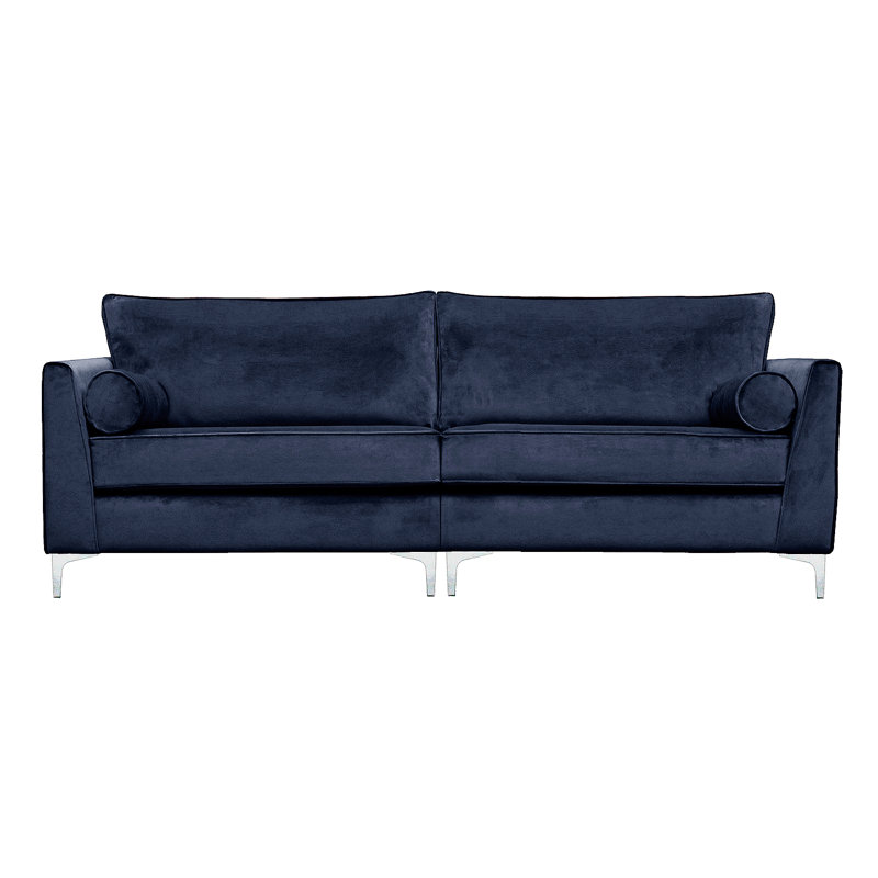 Giancarlo 4 Seater Velvet Sofa, Navy