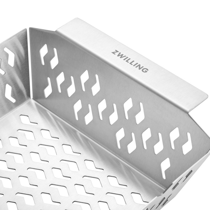 BBQ+ Dishwasher Safe Stainless Steel Grill Basket, 2.56'' H x 13.98'' W x 7.68"