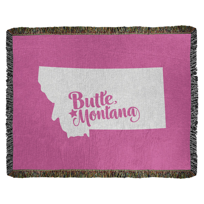 Jeté en coton butte montana, 50 po x 60 po, Rose