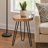 Azzole Solid Wood Top End Table