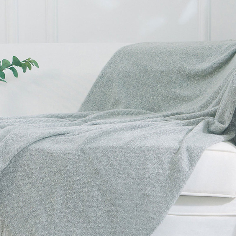  Jeté en tricot ultra doux, Gris
