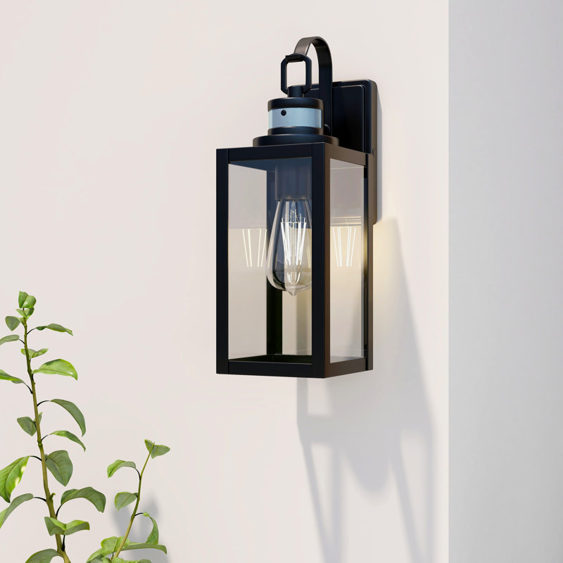 Schock Matte Black 38.1cm H Outdoor Wall Lantern