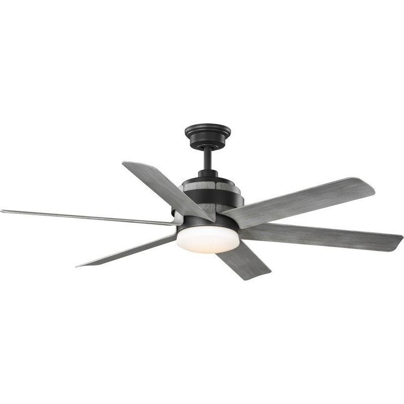 Kaysville 56'' Ceiling Fan with LED Lights, Graphite