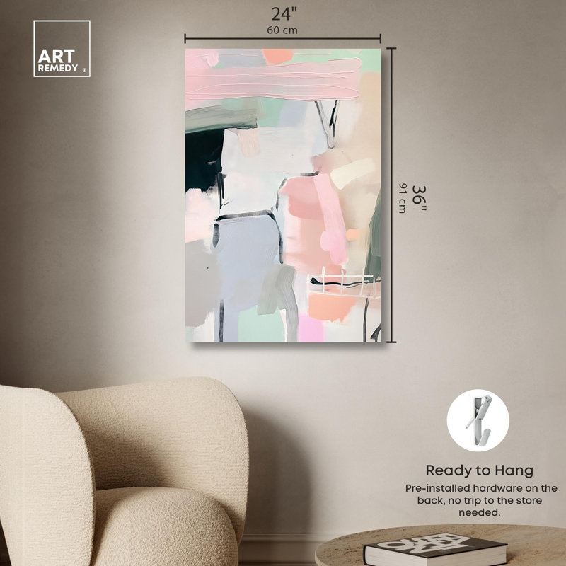 «Pastel Reflections» par Art Remedy, Toile tendue, H 36 po x l 24 po