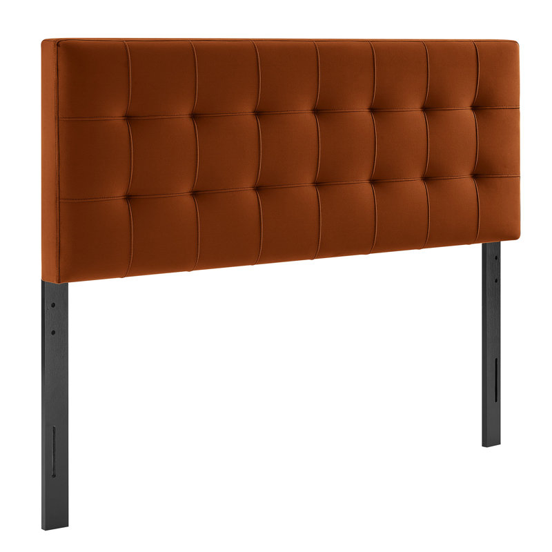 Tête de lit double en velours Peyton Performance, Rouille, Lit double