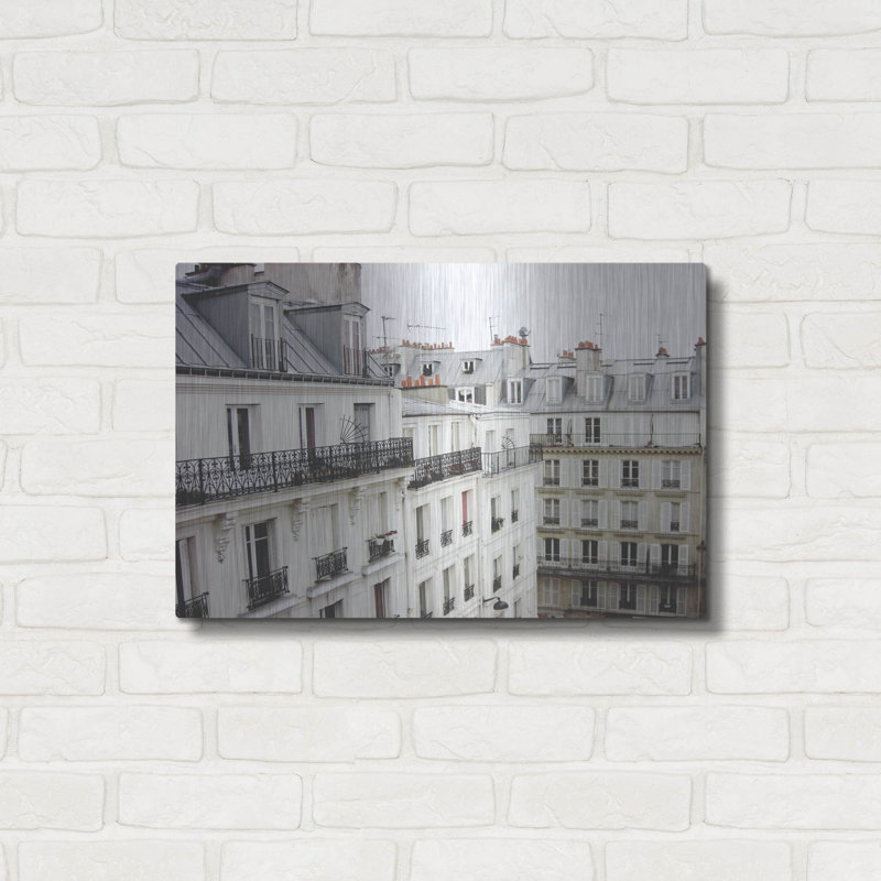 «Montmartre» par Lupen Grainne, art mural en métal, 16 po x 12 po, H 16 po x l 24 po