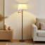 Lampe sur pied à DEL extensible Mid-Century 62 po avec abat-jour tambour en tissu Caden-1360539547