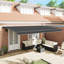 VidaXL Polyester Cover Retractable Patio Awning-125829382-125829378