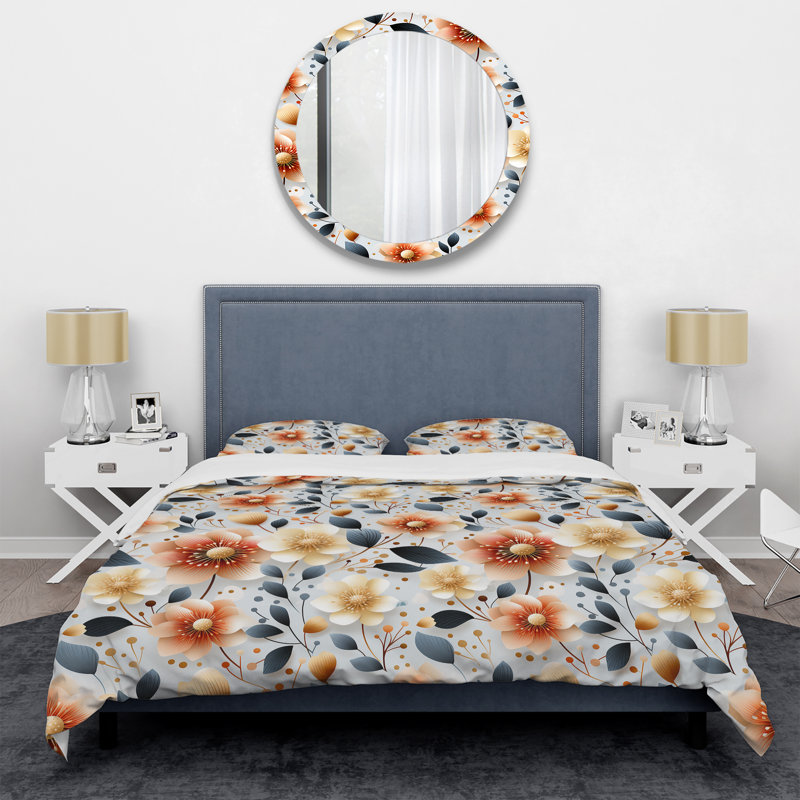 Ensemble de housse de couette Moroccan Influence Floral Ethereal Garden II, Housse de couette pour très grand lit et 2 très