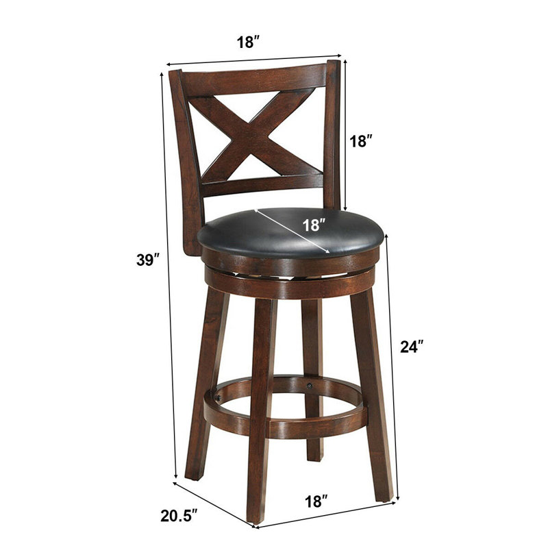 Woosley Swivel Upholstered Counter Stool, Counter Stool (24" Seat Height)