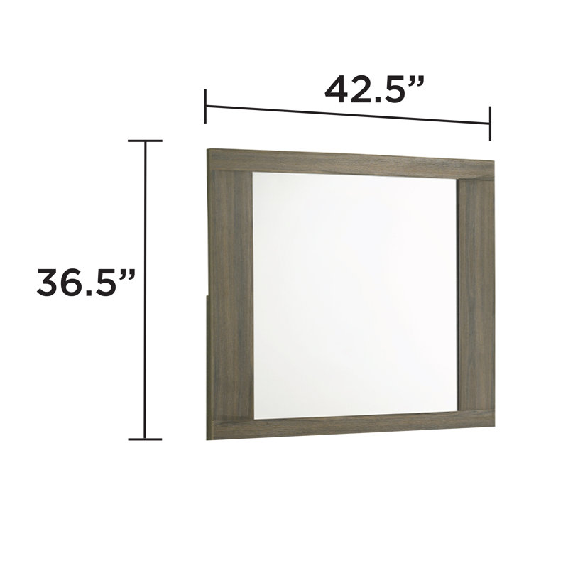 Helvey Wood Flat Mirror