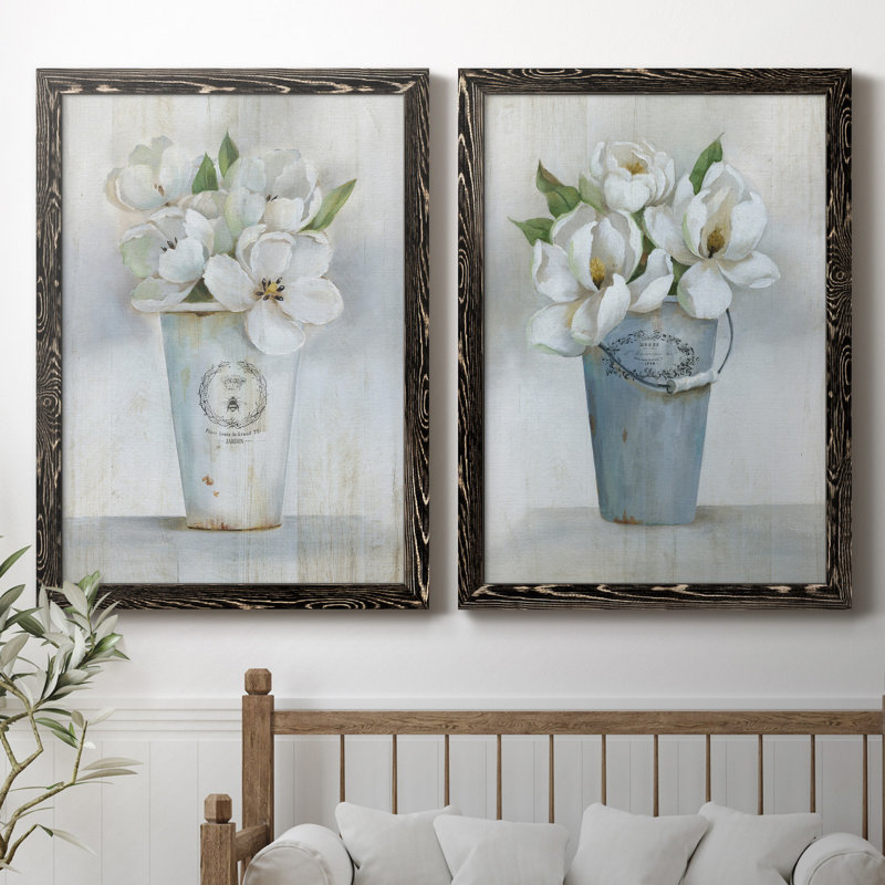 Fleuriste Francais I - ensemble de 2 reproductions d'art, Pas de tapis, H 31,5 po x l 47 po x P 1,5 po
