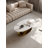 51.2" Modern Faux Marble Oval Coffee Table with Gold Bottom-1794532311-1782988870