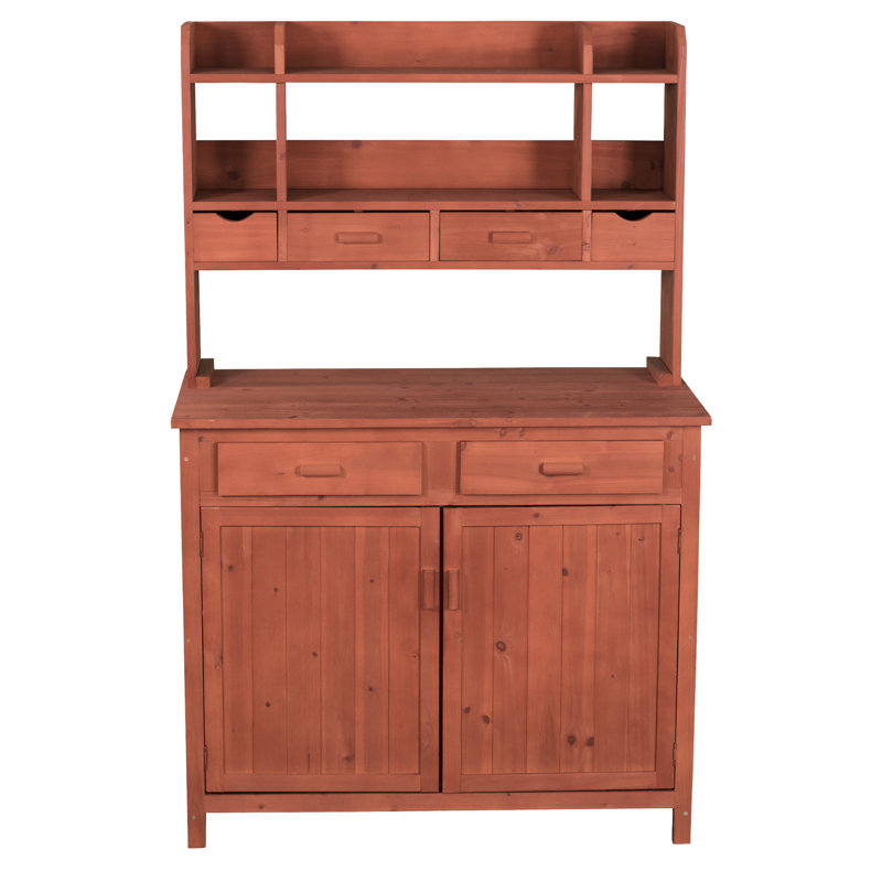 Banc en pot cypress