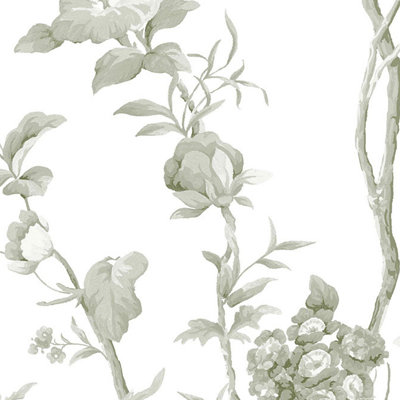  Floral Vine Russet Wallpaper