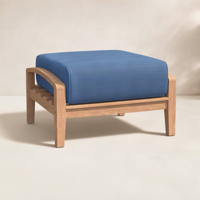 Summerton Upholstered Outdoor Ottoman with Cushion