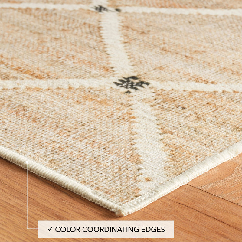Kali Natural Machine Washable Rug, Rectangle 2' x 3'