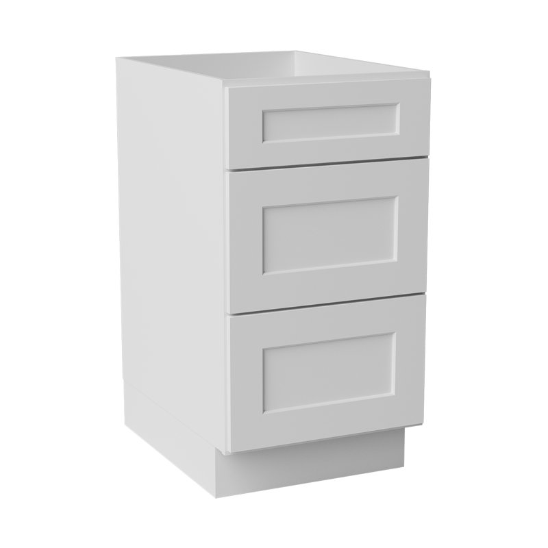 Armoire de cuisine en bois massif prête à assembler, 18", Blanc