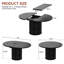 Table de salle à manger extensible ronde 43,3 "à 59" avec rangement caché, sièges pour 4 à 6, table de salle à manger pour la salle à manger-779862493