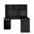 L Shaped Desk With Charger,Computer Desk With Drawers,Bookshelf & Hutchwith LED Light-382756286