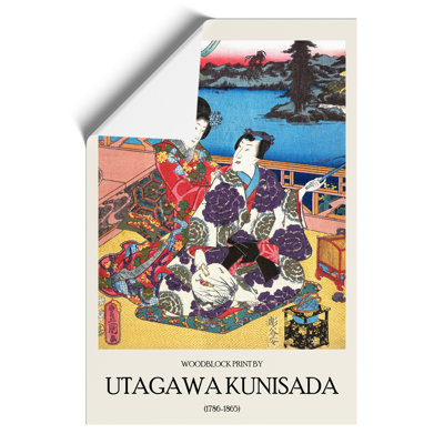 Sunset on the Veranda Print by Utagawa Kunisada - Frameless Print