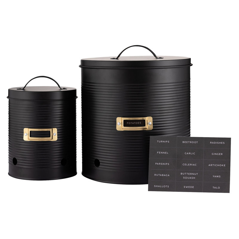 Typhoon Otto Black 2PC Root Vegetable Storage
