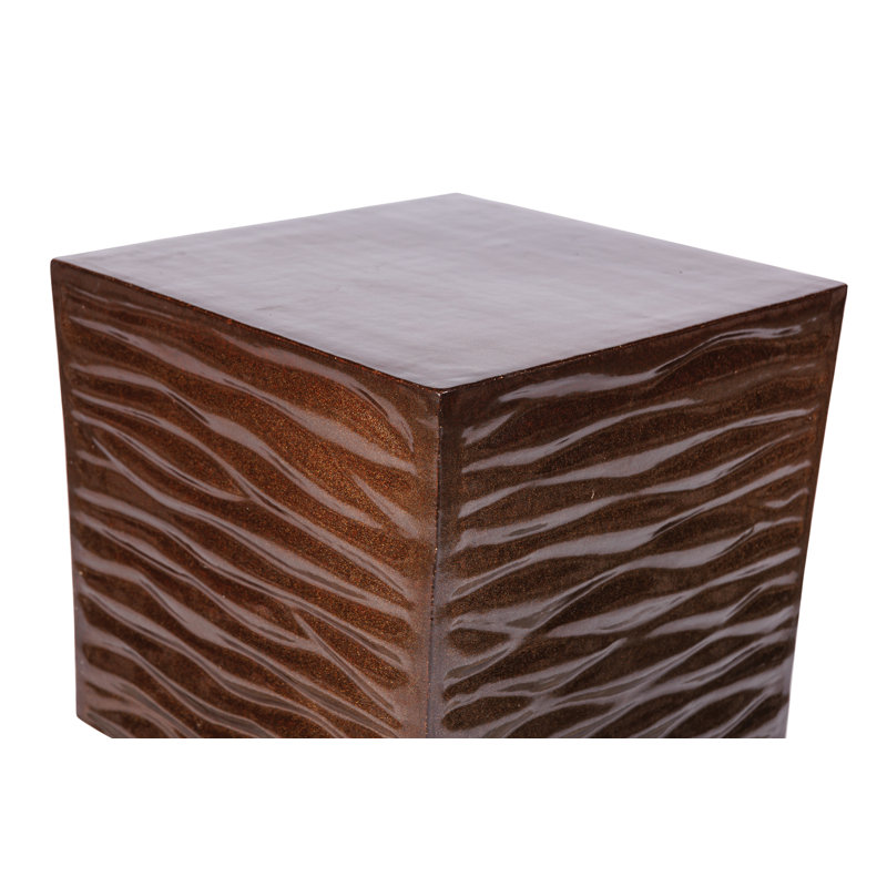 Zen Garden Stool, Pyrite Brown Gloss