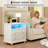 2-Drawer Nightstand With Light & Charging Station-369632465