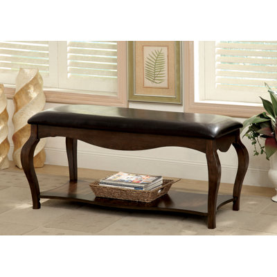 Natay Faux Leather Office Bench