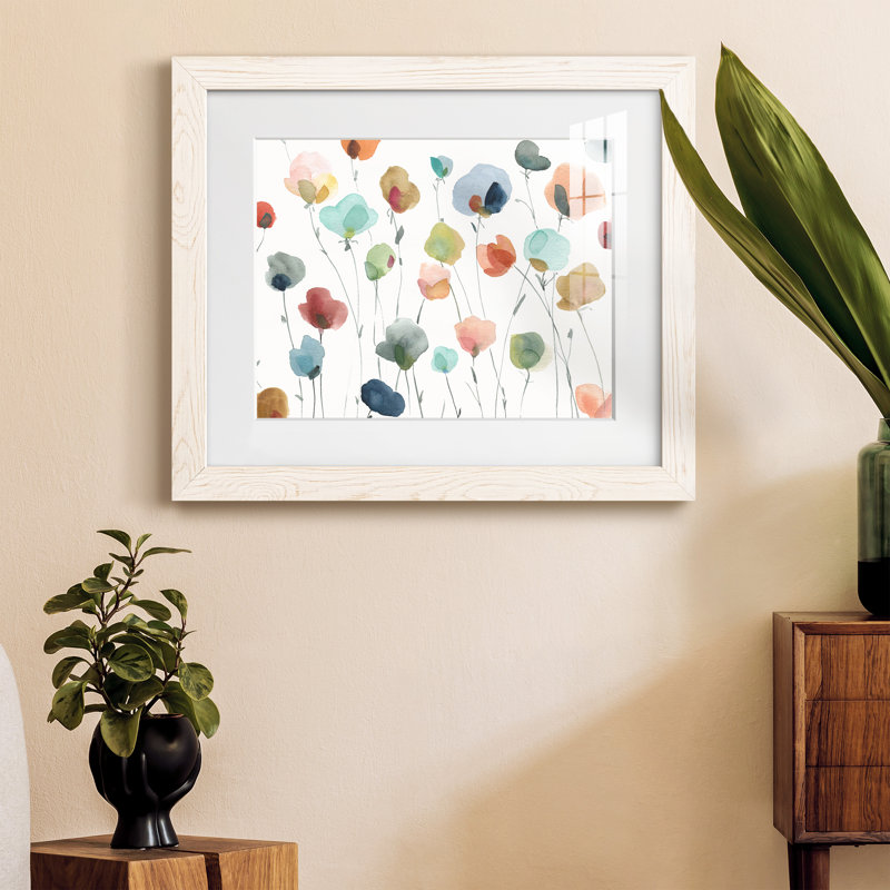 Lollipop Field - Peinture encadrée, Blanc, H 20 po x l 17 po x P 1,5 po