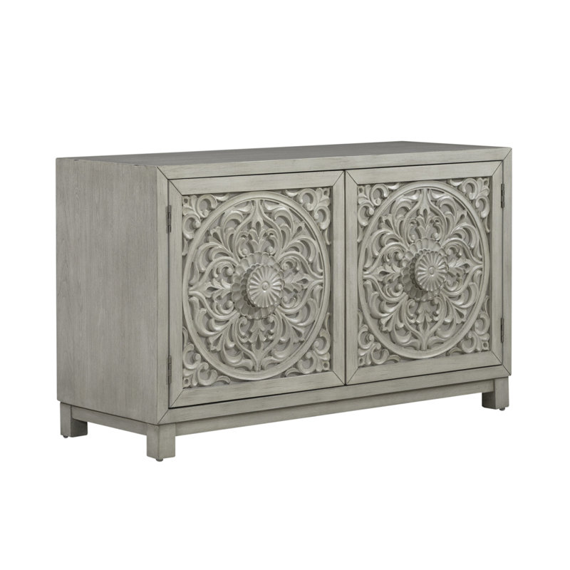 Armoire d'appoint 2 portes avec motif décoratif Noran
