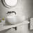 Bathroom Vessel Sink With Pre-Drilled Drain Hole-123167383