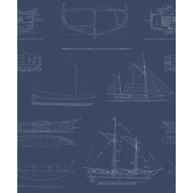 Yacht Club 33' L x 20.5" W  Wallpaper Roll