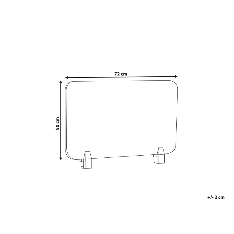 Desk Dividers, 50cm H x 72cm L, Off White
