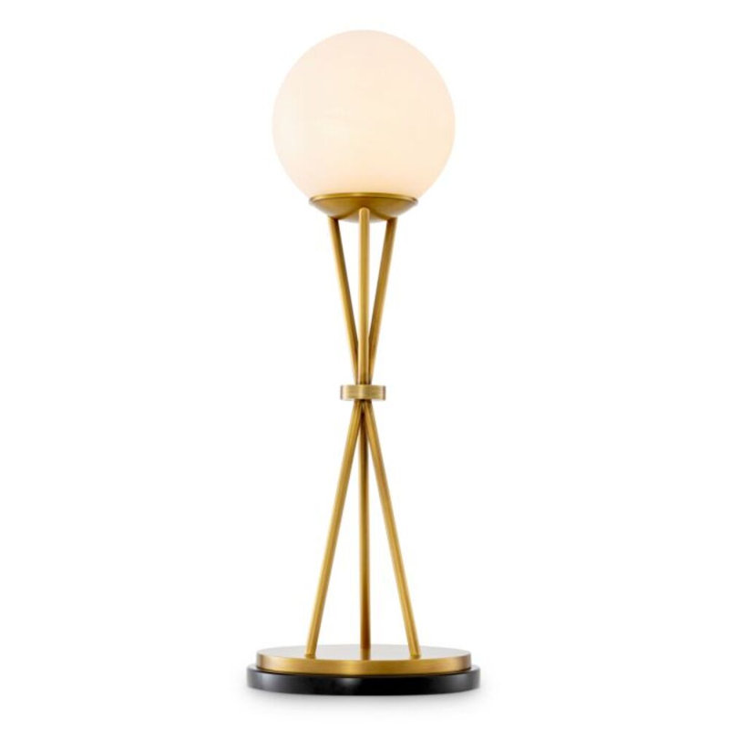 CDJ Table Lamp Izzy antique brass finish alabaster